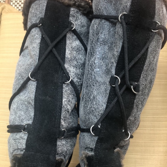 Barbo Like New Lace up Vintage Suede Winter boots Chunky Heel - Picture 4 of 6